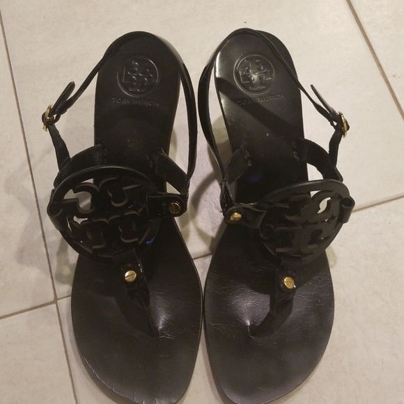 Tory Burch Shoes - TORY BURCH SLINGBACK MILLER PATENT SANDALS